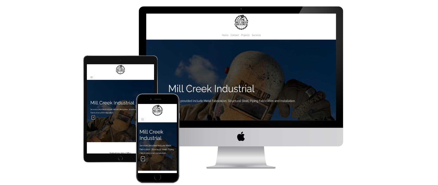 Full page screenshot of Mill Creek Industrial website 