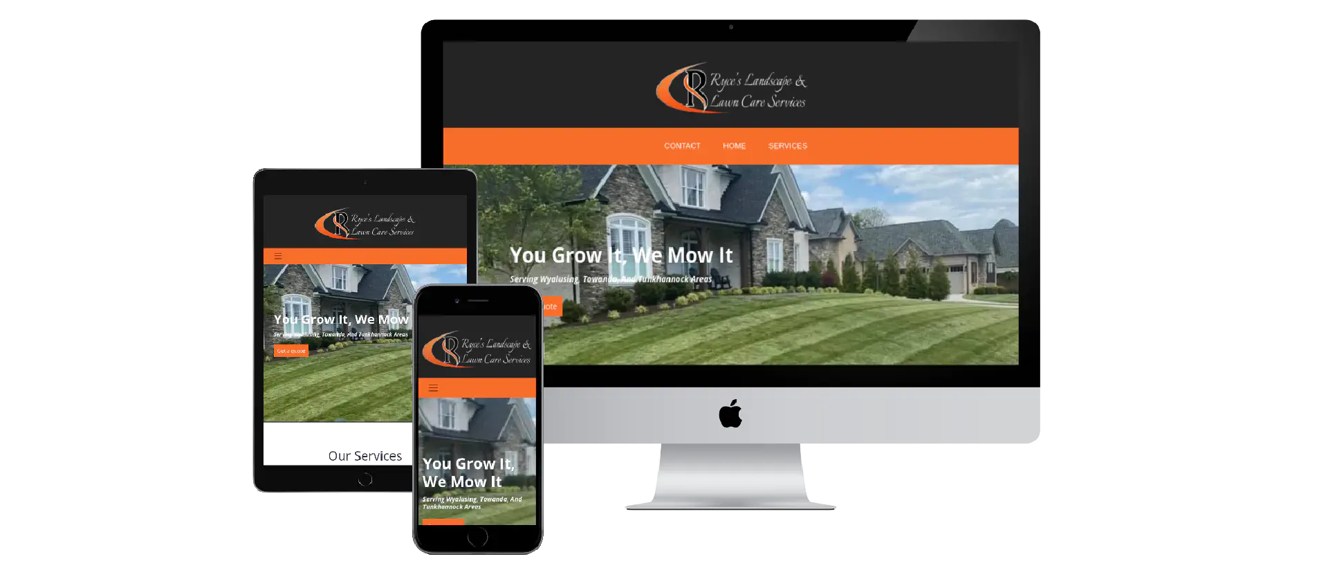 Website desined for Ryce Lawn Care in Wyalusing, PA